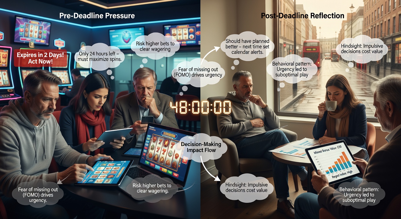 Charts displaying session frequency spikes near bonus deadlines on UK slot platforms