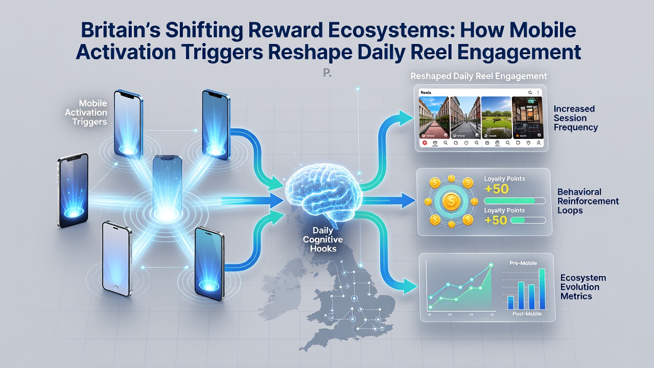 Data visualization of daily reel engagement patterns influenced by mobile reward activations in the UK