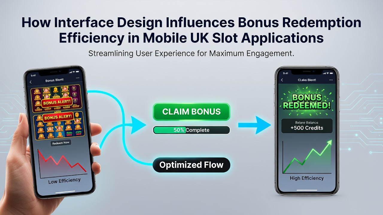 Close-up of mobile slot redemption flow with progress indicator and confirmation screen