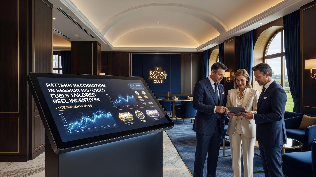 British casino venue interior with players engaging at slot terminals during peak hours