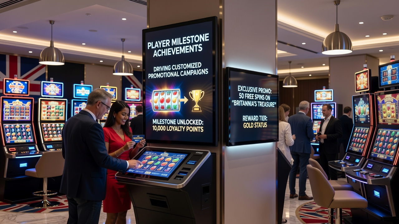 Custom promotional offers triggered by slot player achievements