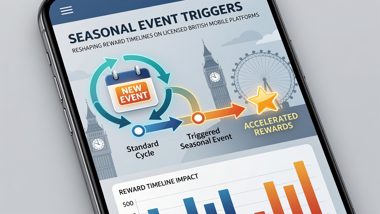 Seasonal event calendar displayed on a smartphone screen for British mobile casino users