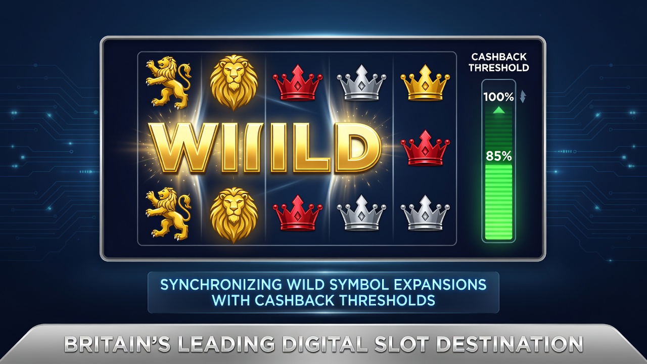 Analytics dashboard displaying synchronized wild expansion events and cashback threshold activations on a UK slot operator backend